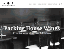 Tablet Screenshot of packinghousewines.com